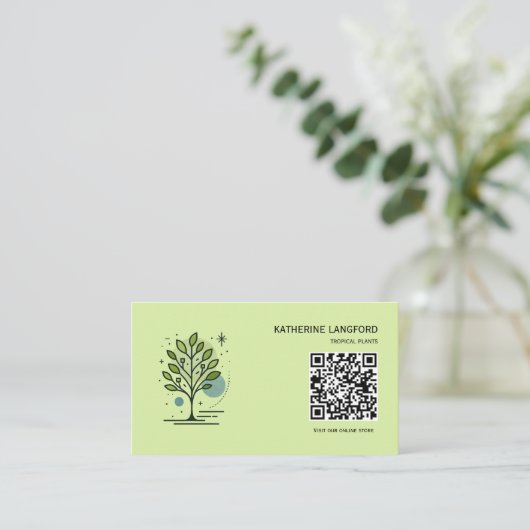 Custom Greenleaf Nursery Branding  Visitekaartje (Staand voorkant)