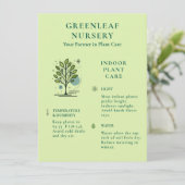 Custom Greenleaf Nursery plant care instruction (Staand voorkant)