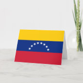 Custom greeting card with flag of Venezuela Kaart (Voorkant)