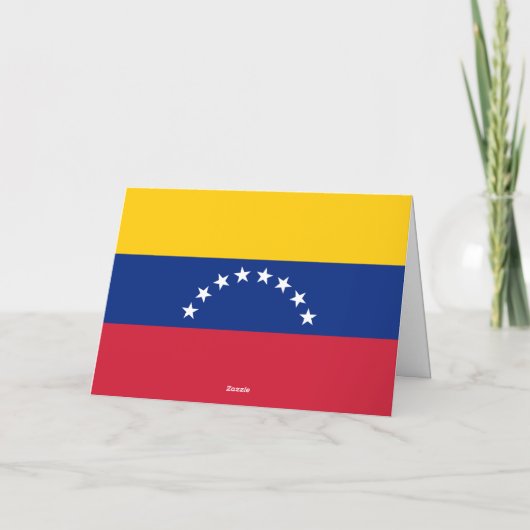 Custom greeting card with flag of Venezuela Kaart (Achterkant)