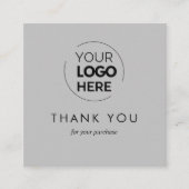 Custom Grey Business Logo QR Code Dank u Kortingskaartje (Voorkant)