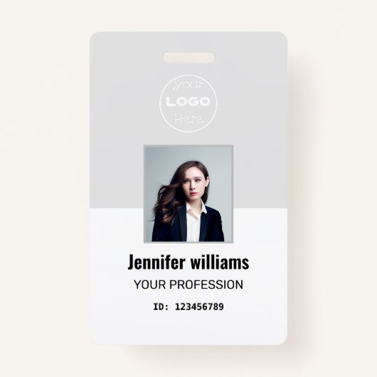 Custom Grey Company Medewerker Foto ID Badge (Voorkant)