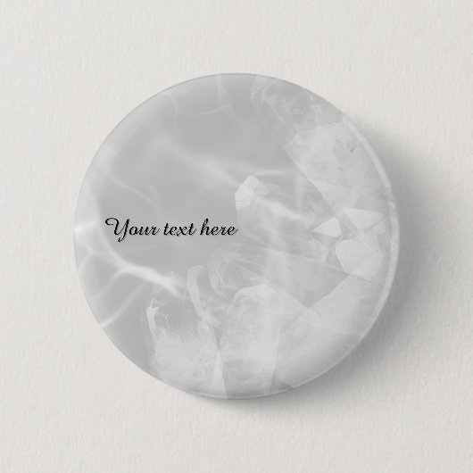 Custom grey crystal badge ronde button 5,7 cm (Voorkant)