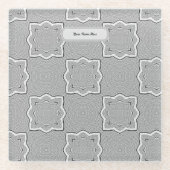 Custom Grey Glazen Onderzetter (Voorkant)