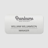 Custom Grey Logo Employee Naamplaatje (Voorkant)