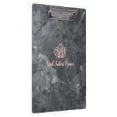 Custom Grey Marbel Nail Salon Clipboard with Logo  Klembord (Rechts)