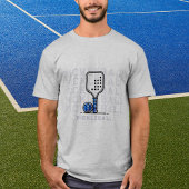Custom Grey Pickleball Voeg naam toe Graphic T-shi T-shirt