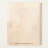 Custom Greyhound Planner, Greyhound gift Planner (Achterkant)