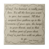 Custom Grief is Love Quote Tegeltje (Voorkant)