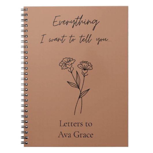 Custom Grief Journal Memorial Miskraam Gift Notitieboek (Voorkant)