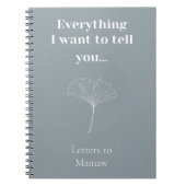 Custom Grief Journal Minimalistische Memorial Gift Notitieboek (Voorkant)