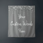 Custom Grijs Achtergrond Verjaardag Fotocabine Gri Wandkleed<br><div class="desc">Aangepaste achtergrond voor fotocabine,  Sparkle Birthday Twinkle 15th 18th,  Glitter Anniversary Sweet 16 16th,  gepersonaliseerd 30th 21st 25th 35th,  vrijgezellenfeest hen do Weekend,  huwelijksnacht Sparkly Dochter Son,  Boho Bach Prop Bachelorette Party,  Quinceanera 40th 50th 60th 70th,  20th VoW Vernieuwing afstuderen afstudeerder,  Girl Boy Grey Silver</div>