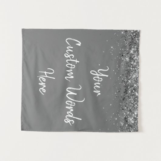 Custom Grijs Achtergrond Verjaardag Fotocabine Gri Wandkleed (Voorkant (horizontaal))