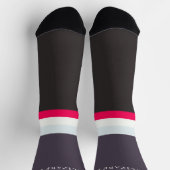 Custom Grijs Blauw Wit Rood Zwart Kleurenblok Sokken (Top)