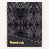 Custom grijs-goud marmer Notitieboek (Voorkant)