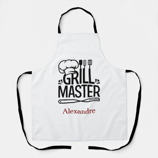Custom Grill Master Schort - Vaderdag cadeau voor (Voorkant)