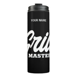 Custom Grill Master thermale tumbler voor BBQ chef Thermosbeker