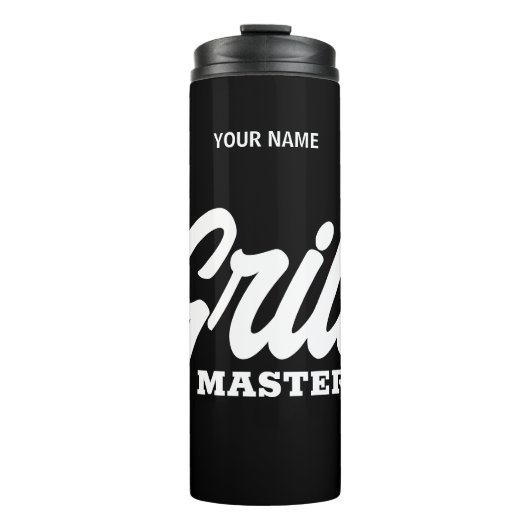 Custom Grill Master thermale tumbler voor BBQ chef Thermosbeker (Voorkant)