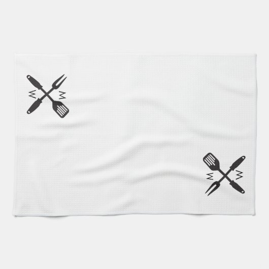 Custom Grillmaster Kitchen Towel Theedoek (Horizontaal)