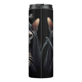 Custom Grim Reaper Sphynx Cat Skeleton Funny Cats Thermosbeker (Achterkant)