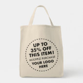 Custom Grocery Shopping 35% OFF Bulk Kopen Korting Tote Bag (Achterkant)