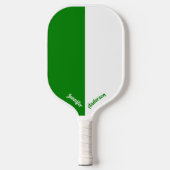 Custom Groen en Wit Pickleball Paddle (Voorkant)
