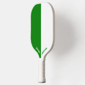 Custom Groen en Wit Pickleball Paddle (Links)