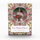 Custom Groen Roze Paarse Sterren Wedding Pas getro Fotoblokken (Voorkant)
