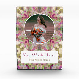 Custom Groen Roze Paarse Sterren Wedding Pas getro Fotoblokken