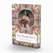 Custom Groen Roze Paarse Sterren Wedding Pas getro Fotoblokken (Rechts)