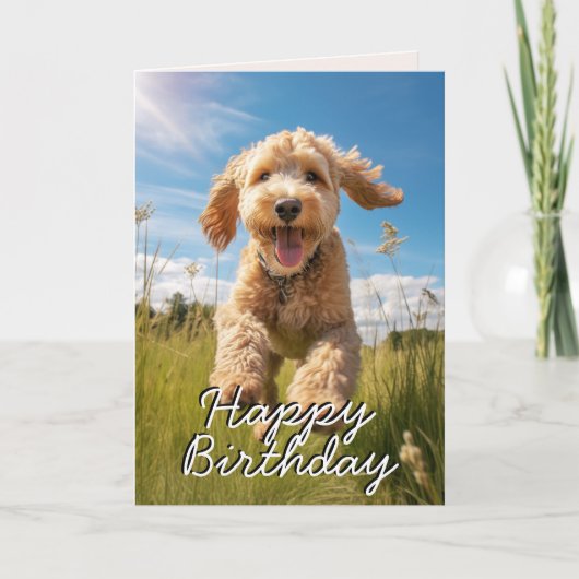 Custom Groodle Birthday Kaart (Voorkant)