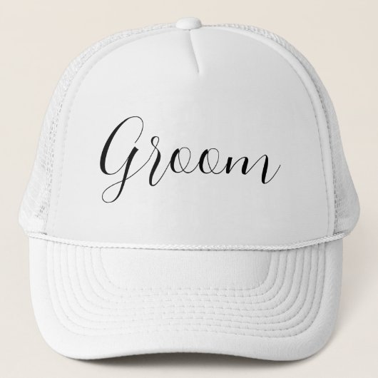 Custom Groom Trucker Hat – Perfect voor bruiloft Trucker Pet (Voorkant)