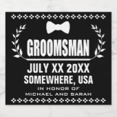 Custom Groomsman Bier Etiket (Enkel label)