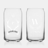 Custom Groomsman Bierglazen set van 2 Blikvorm Glas (Voorkant)