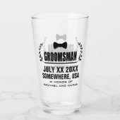 Custom Groomsman Glas (Achterkant)