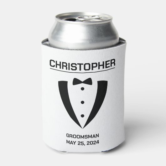 Custom Groomsman Koelbox Blikjeskoeler (Blikje Voorkant)