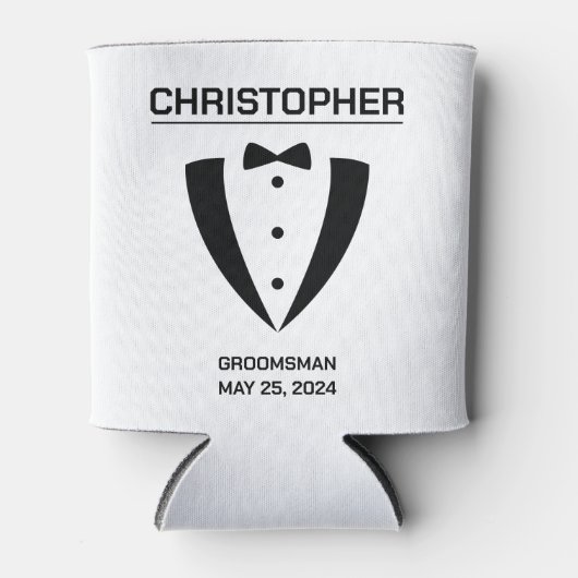 Custom Groomsman Koelbox Blikjeskoeler (Voorkant)