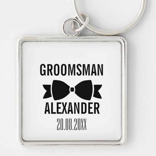 Custom Groomsman Sleutelhanger (Voorkant)