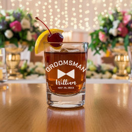 Custom Groomsman whisky glas set van 2