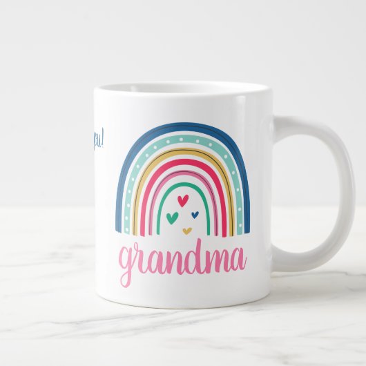 Custom Grootmoeder Rainbow Grote Koffiekop (Rechts)