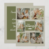 Custom Grootouders Dag Foto Feestdagen Kaart (Voorkant / Achterkant)