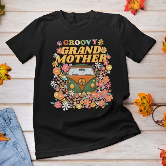 Custom Groovy Hippie Ma Grand Ma Moeder T-shirt