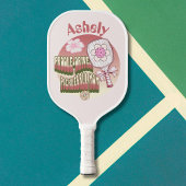 Custom Groovy Retro Mom Pickleball Paddle