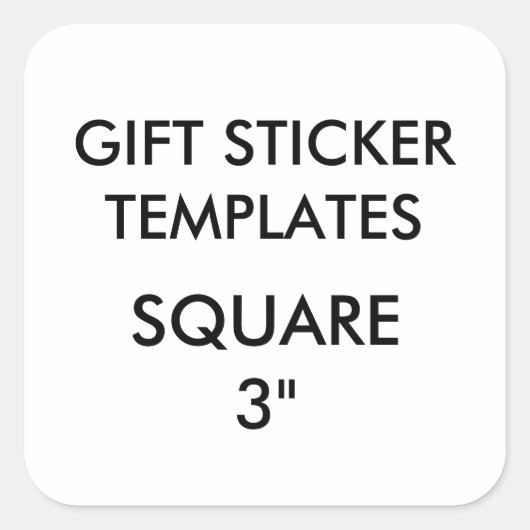 Custom GROTE 3" VIERKANTE Gift Stickers Sjabloon (Voorkant)