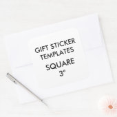 Custom GROTE 3" VIERKANTE Gift Stickers Sjabloon (Envelop)