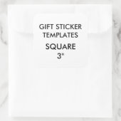 Custom GROTE 3" VIERKANTE Gift Stickers Sjabloon (Tas)