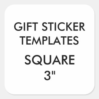 Custom GROTE 3" VIERKANTE Gift Stickers Sjabloon