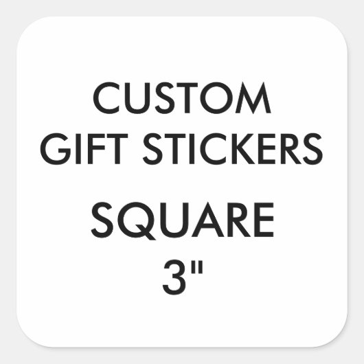 Custom GROTE 3" VIERKANTE Gift Stickers Sjabloon (Voorkant)