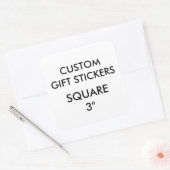 Custom GROTE 3" VIERKANTE Gift Stickers Sjabloon (Envelop)