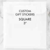 Custom GROTE 3" VIERKANTE Gift Stickers Sjabloon (Tas)